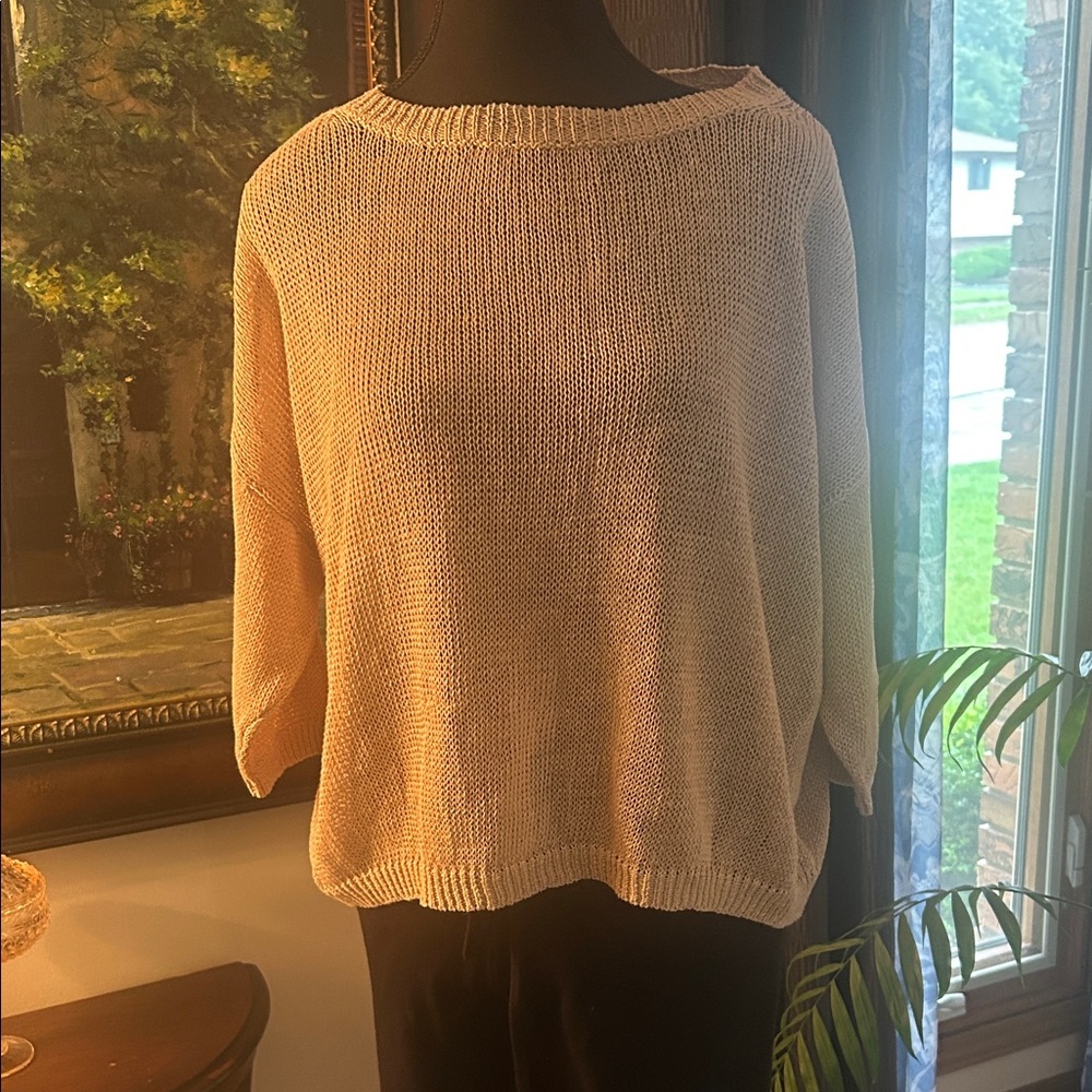 Soft Cream Knit Women's Sweater